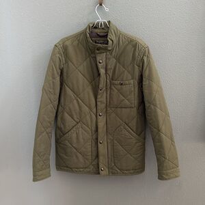 J.CREW Sussex Quilted Jacket Mens M Military Naval Puffer Lined Olive